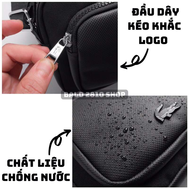 Túi đeo chéo LC thiết kế đơn giản - Túi LC classic chất liệu da chống thấm nước logo kim loại - Bánh Mì Store