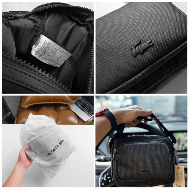 Túi đeo chéo LC thiết kế đơn giản - Túi LC classic chất liệu da chống thấm nước logo kim loại - Bánh Mì Store