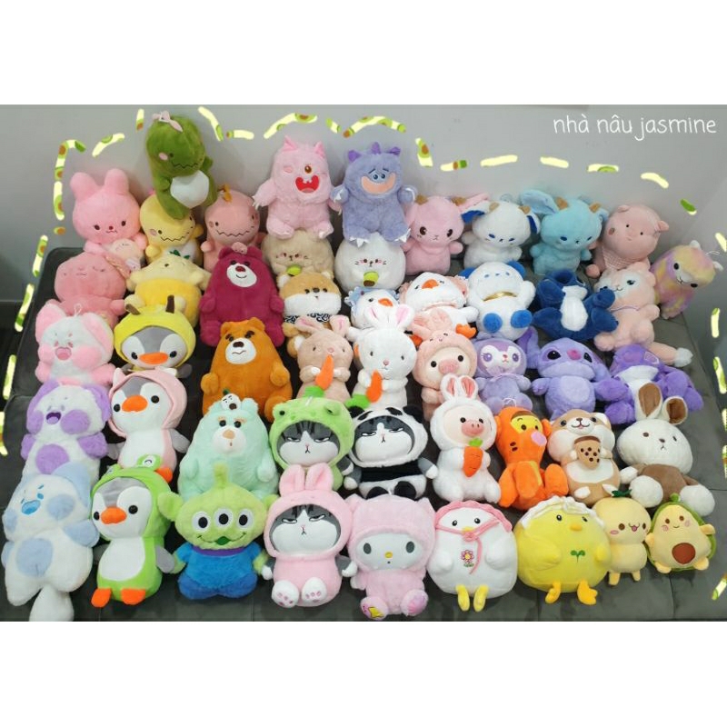 Gấu nhà Nâu hàng quảng châu size 15-35cm gấu dâu mèo hoàng thượng mèo dudu yudou khủng long