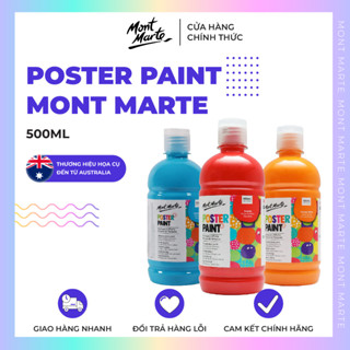  Màu Nước Poster Tô Tượng Vẽ Đa Chất Liệu Cao Cấp Mont Marte Chai 500ml 