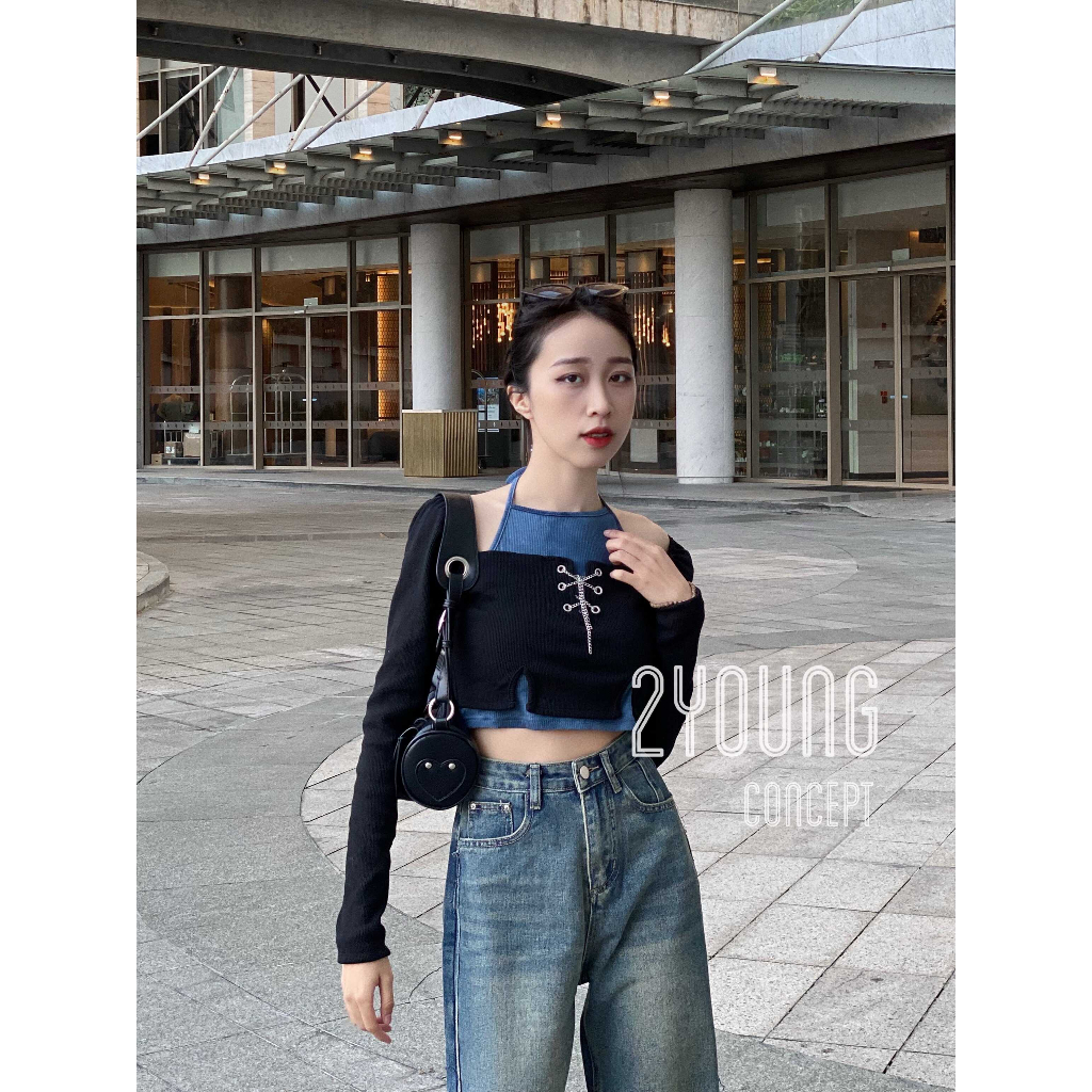 Áo kiểu set [2YOUNG] S417 (ảnh thật)