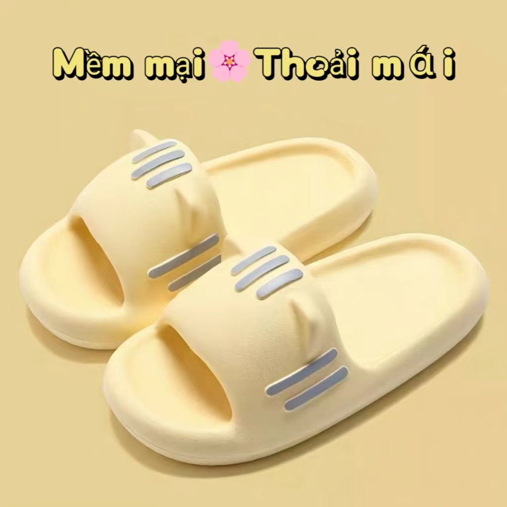 Dép Lê Nữ Mùa Hè Mèo Hoạt Hình Dễ Thương Mẫu Mới Nhà Chống Trượt Đế Dày