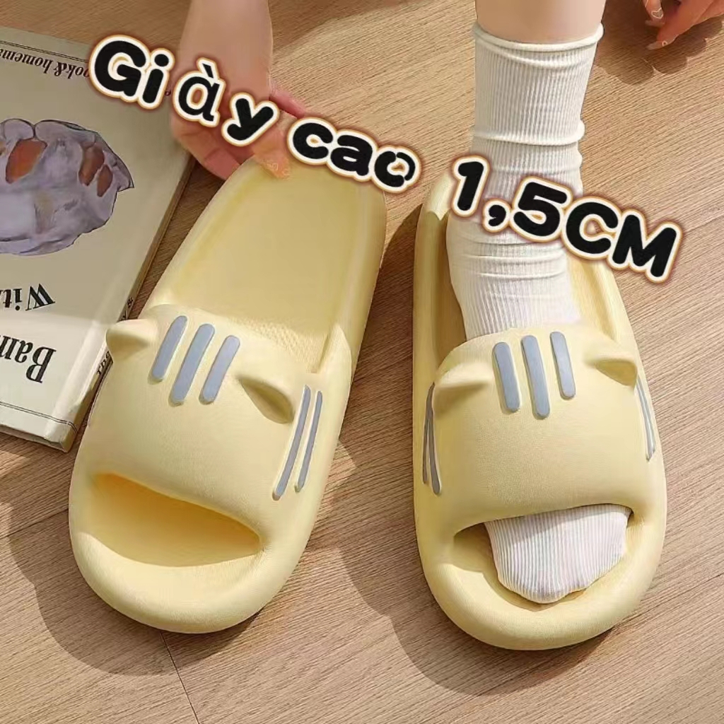 Dép Lê Nữ Mùa Hè Mèo Hoạt Hình Dễ Thương Mẫu Mới Nhà Chống Trượt Đế Dày