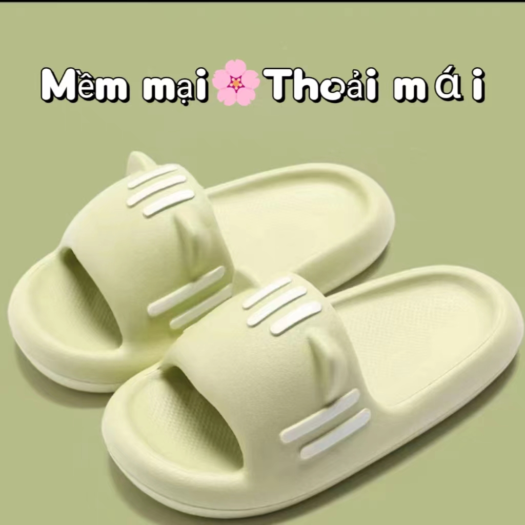 Dép Lê Nữ Mùa Hè Mèo Hoạt Hình Dễ Thương Mẫu Mới Nhà Chống Trượt Đế Dày