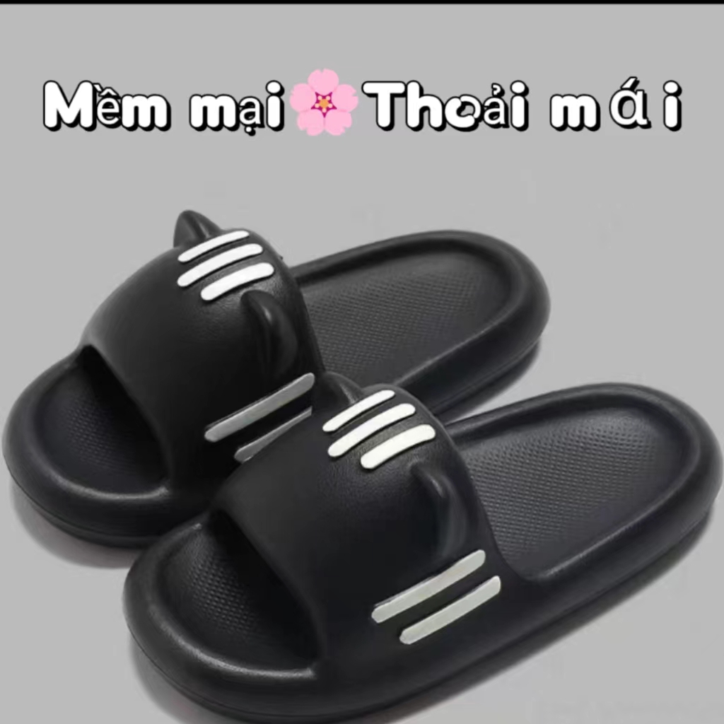 Dép Lê Nữ Mùa Hè Mèo Hoạt Hình Dễ Thương Mẫu Mới Nhà Chống Trượt Đế Dày