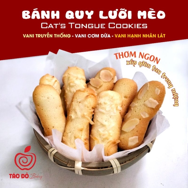 Bánh Quy Lưỡi Mèo - Hộp 400g & Hộp 200g