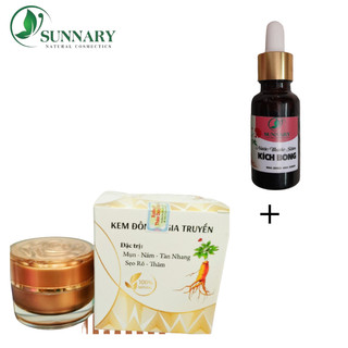 Kem cốt sâm đông y tái tạo da mụn xoá nám tàn nhang tặng kèm Cốt sâm kích bong thảo dược