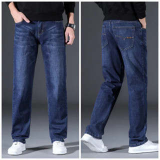 Quần Jean Nam Quần Bò Nam Ống Suông Cotton Mền Mịn Vải Dày Dặn Form Chuẩn Không Phai Màu