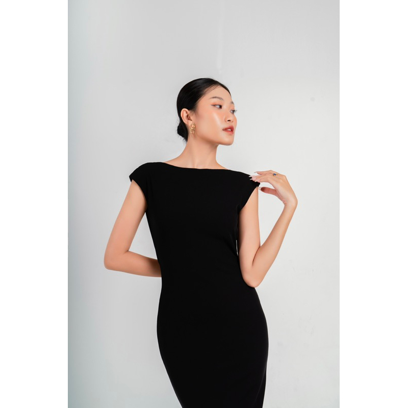 Đầm đen hở lưng - Backless Twist Dress /Solitude/