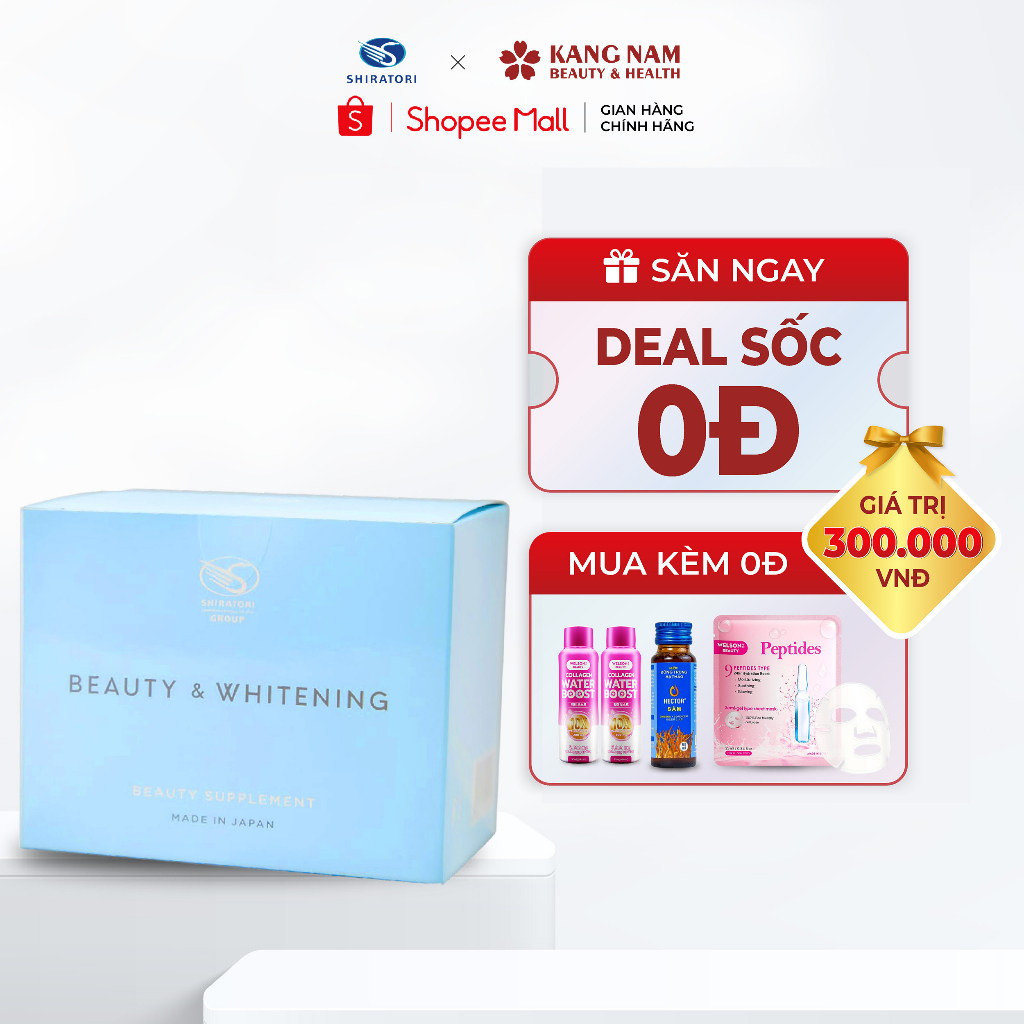 Viên Uống Trắng Da Chống Nắng Shiratori Hộp 30 gói/ Mỗi gói 3 viên