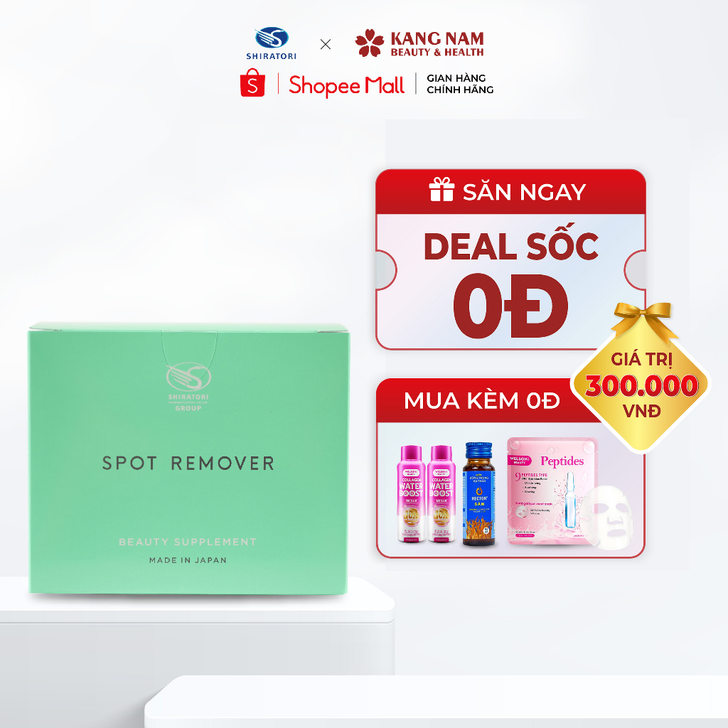 Viên uống ngừa mụn Shiratori Spot Remover (Hộp 30 gói/ Mỗi gói 3 viên)