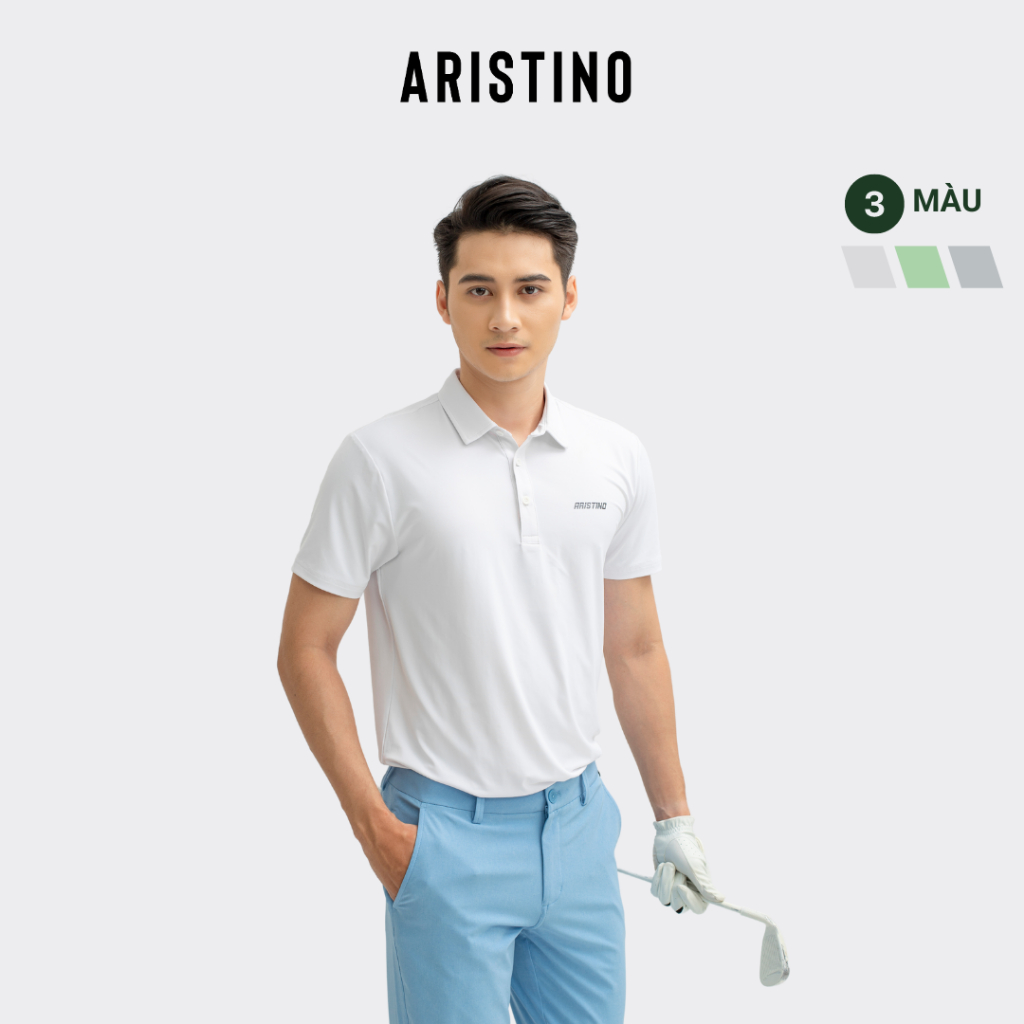 Áo polo nam ARISTINO dáng Golf fit thể thao khỏe khoắn, có khả năng chống nắng, bảo vệ da - APSG16S1