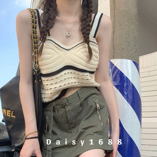 Sẵn- áo hai dây len croptop sexy phong cách mới cho nữ daisy1688