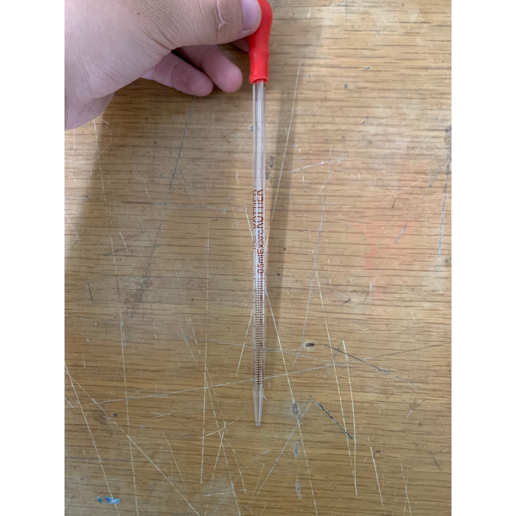 Ống hút pipet thẳng thủy tinh chia vạch