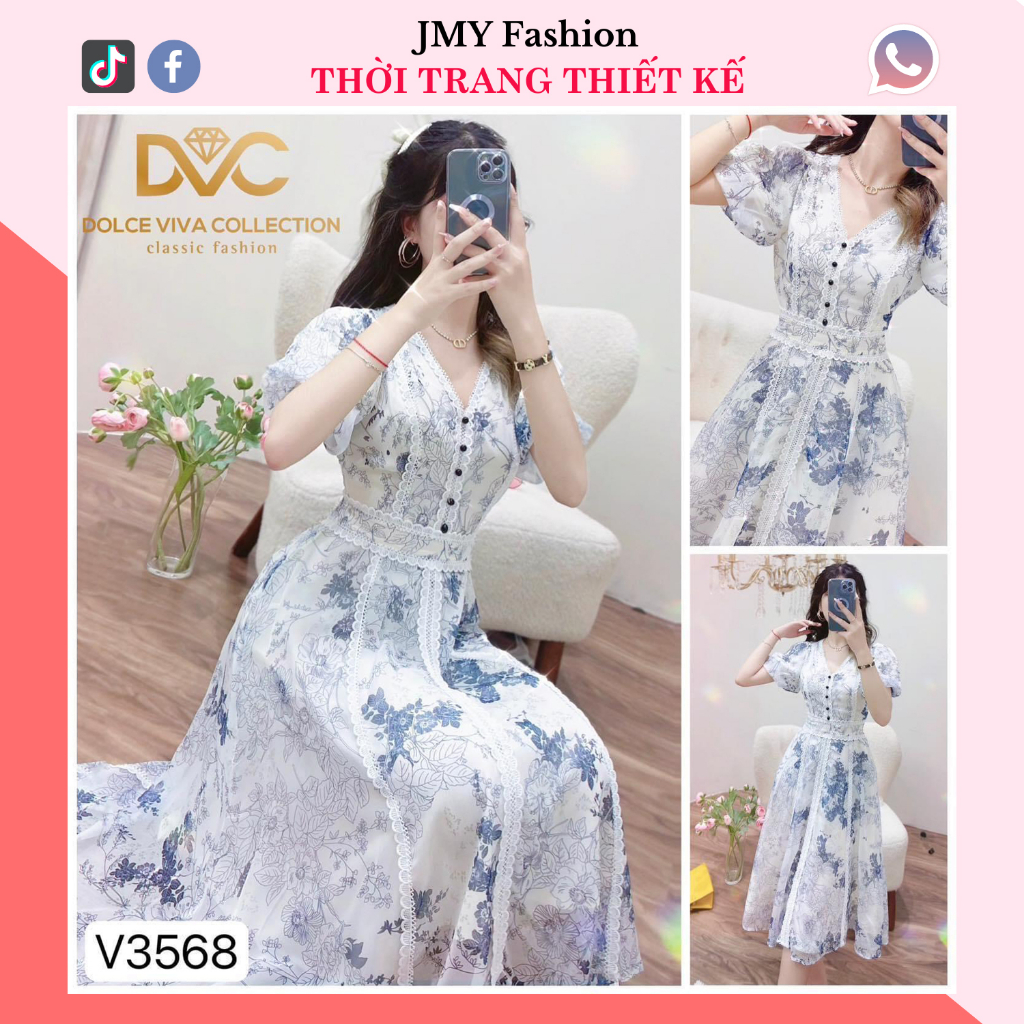 váy đầm hoa xoè vintage