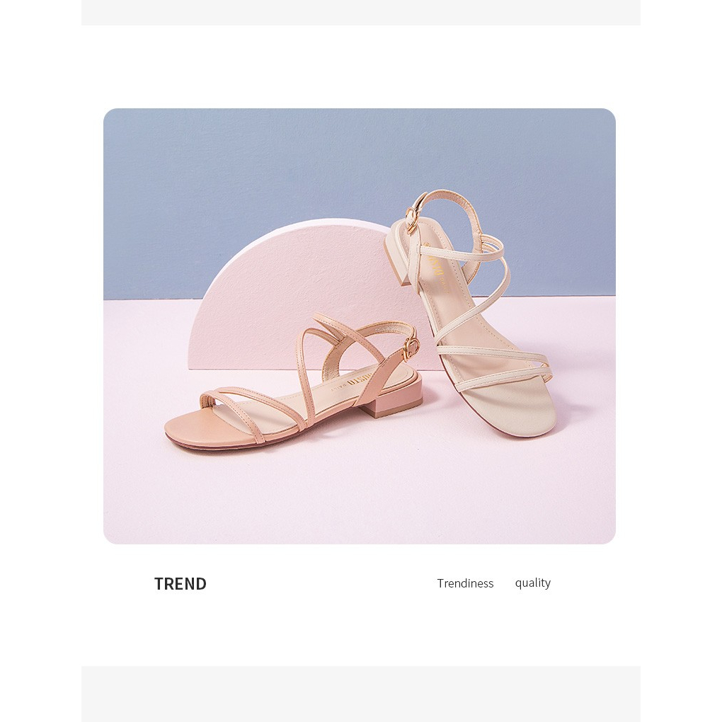 Sandal đế bằng Dusto DW21X1608A