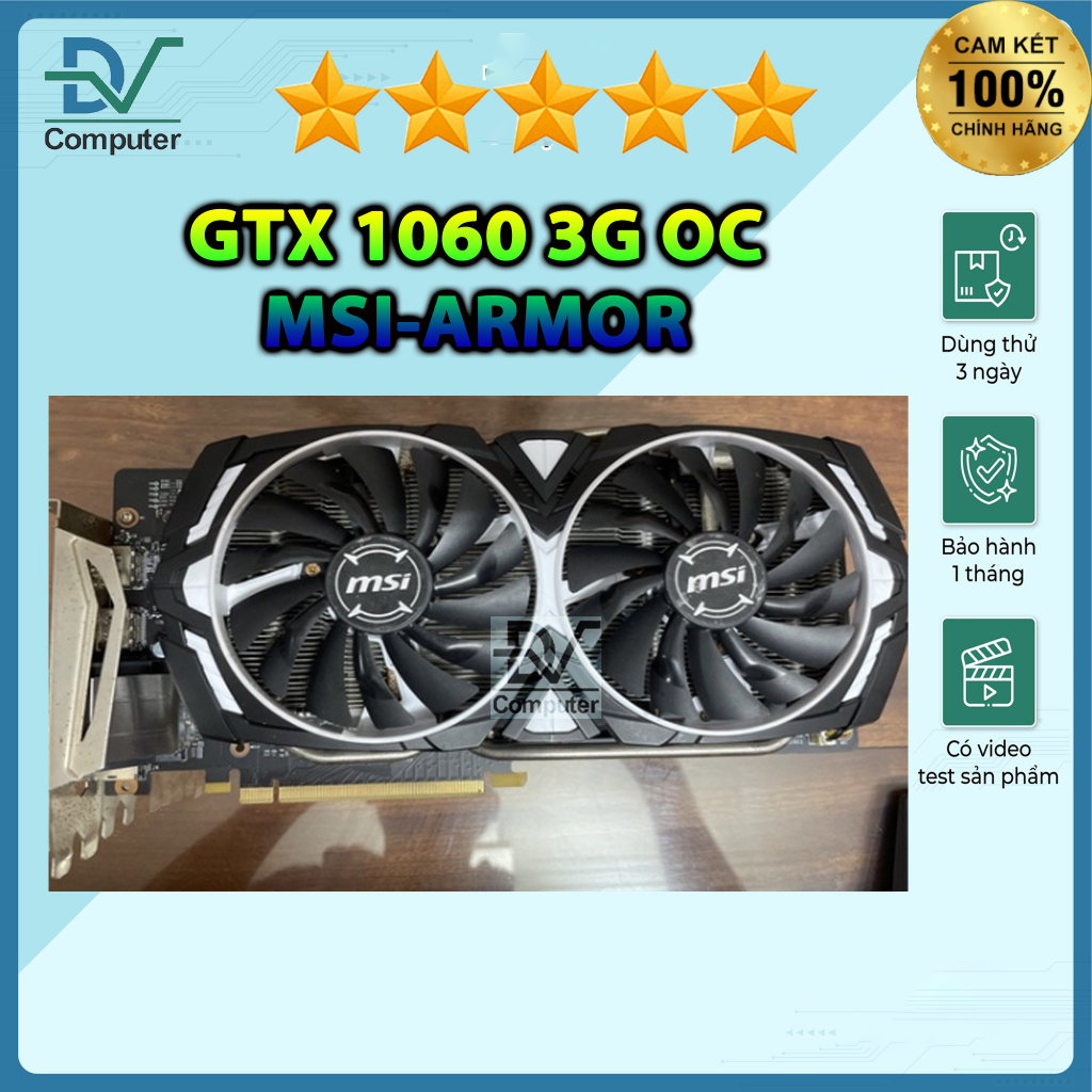 VGA-MSI-GerceGTX 1060 ARMOR 3G OC