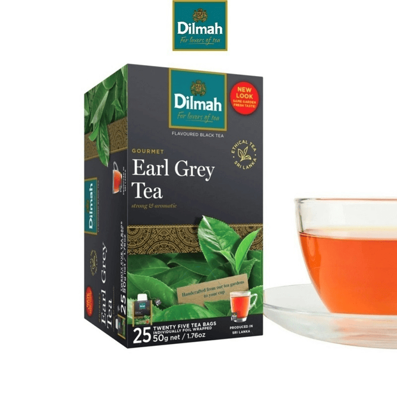 Trà bá tước Dilmah Earl Grey hộp 50g (2g x 25 túi lọc) - Chính Hãng (bao bì mới)