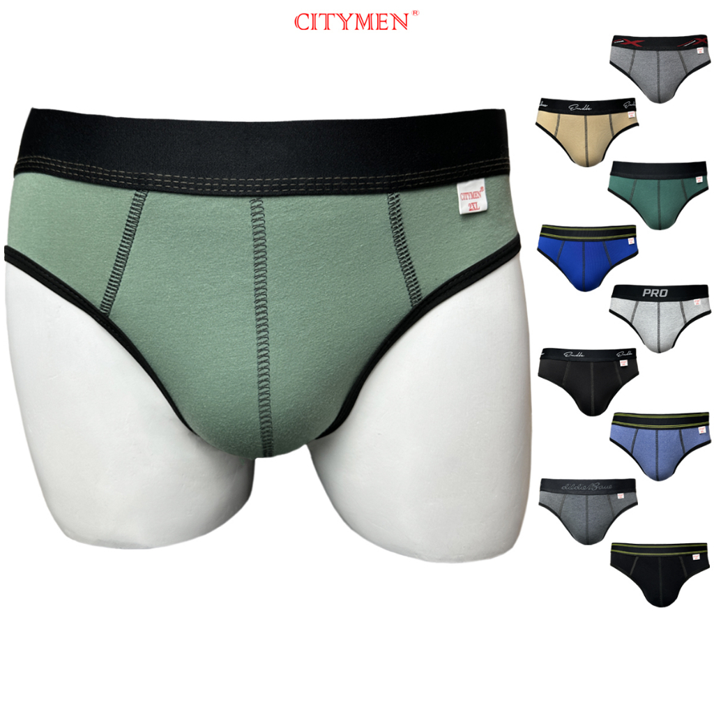 Combo 5 Quần Lót Nam Tam Giác Vải Cotton Co Dãn 2 Chiều Hiệu CITYMEN, Màu Ngẫu Nhiên, Sịp Nam - CTSP-MULTI2C