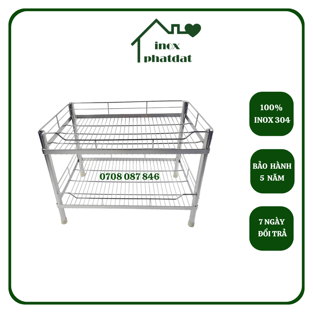 Kệ úp chén để bàn Inox 304 PHÁT ĐẠT (nhiều size) không rỉ sét, kệ bát, giá kệ úp bát (SP119)