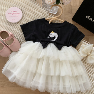 Váy công chúa xếp ly cho bé gái 6m-5y