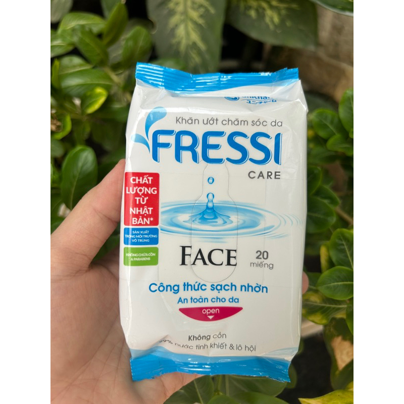 20 TỜ - Khăn giấy ướt Fressi Care Face hương tự nhiên