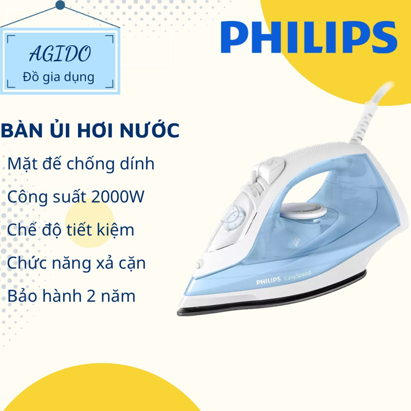 Bàn ủi hơi nước Philips GC1740 - Hàng chính hãng