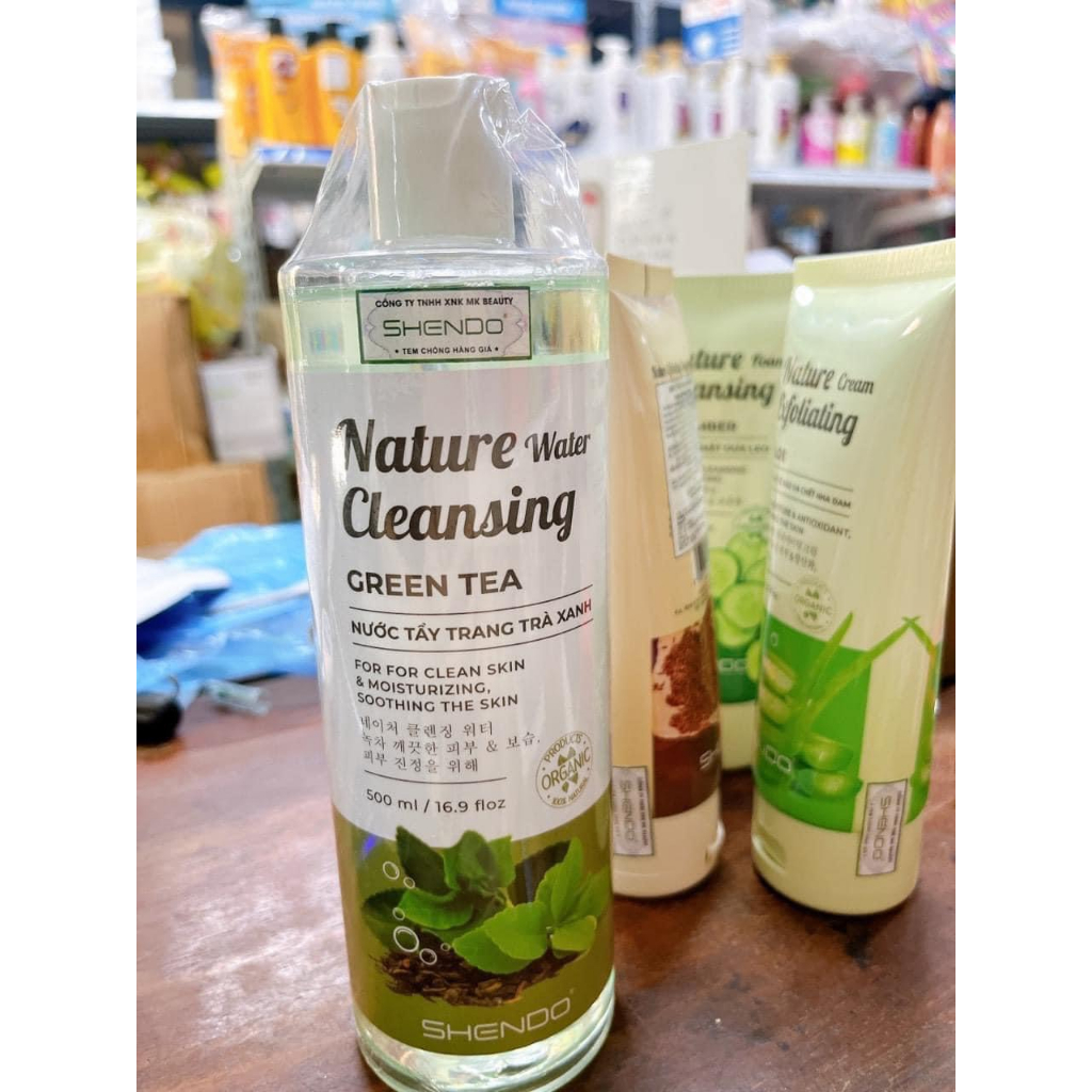Nước tẩy trang SHENDO nature cleansing trà xanh 500ml
