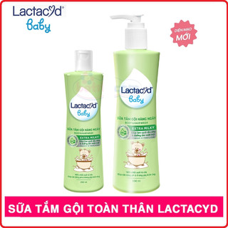 SỮA TẮM GỘI CHỐNG RÔM SẢY LACTACYD MILKY CHO BÉ SƠ SINH 250ML-500ML