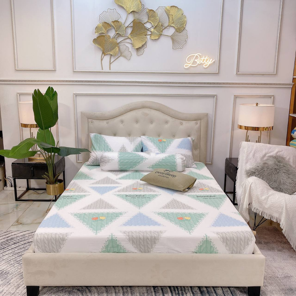 Set Ga Gối 4 món 100̀% Cotton Mẫu Mã Đa Dạng  / Chất Liệu Cotton Siêu Mát Thấm Hút Tốt