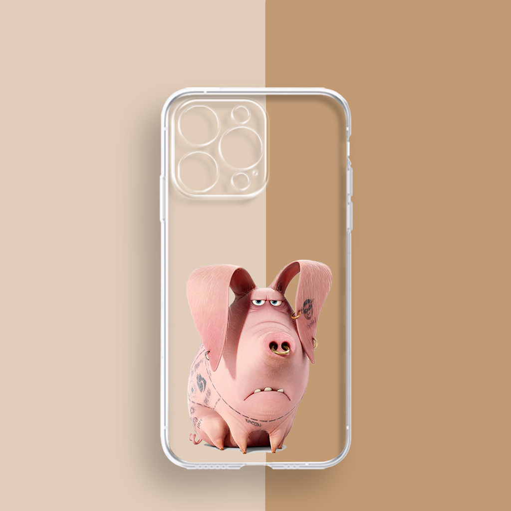 Ốp iphone Heo hồng xăm trổ ngổ ngáo hài hước 7 8 plus 12 Pro max 11 Pro X XS MAX XR 14 13pro prm uh096