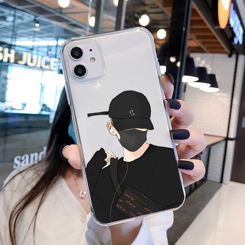 Ốp Điện Thoại Dẻo Boy phong cách cực ngầu Chống Sốc Cho 13 12 11 Pro Max X Xr Xs Max 8 7 6 6s Plus uh119