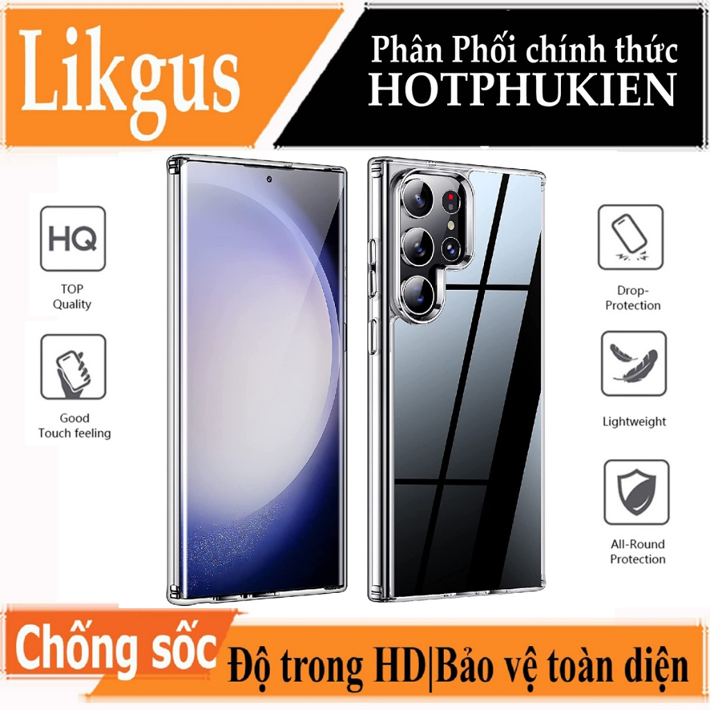 Ốp lưng chống sốc cho Samsung Galaxy S23 Ultra S22 S21 FE Ultra Z Flip 3 4 Fold 3 4 Note 10 Plus Lite hiệu Likgus