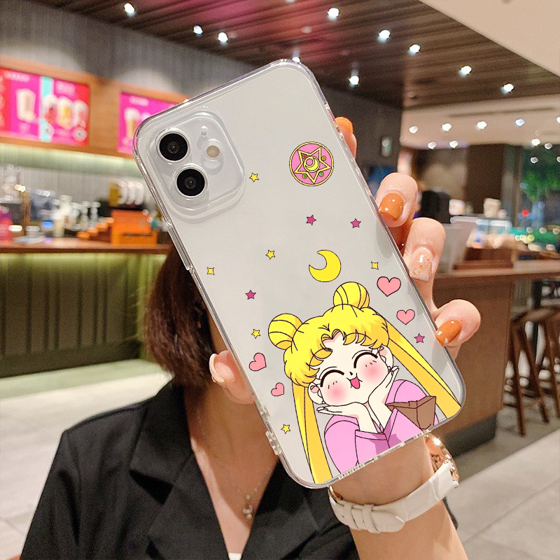 Ốp lưng iphone Thủy thủ mặt trắng dễ thương bảo vệ cam viền dẻo chống sốc ip 11 12 13 14 pro max uh120