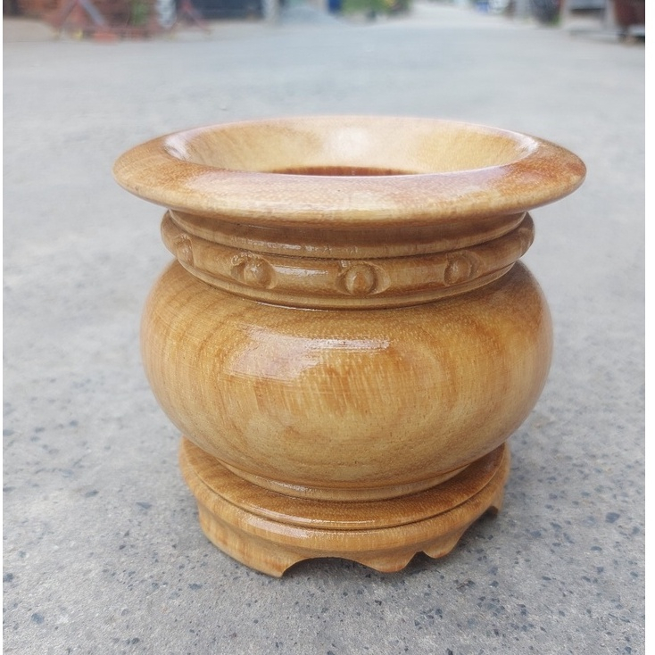 Lư hương.bát cắm nhang gỗ gõ nhiều kích thước