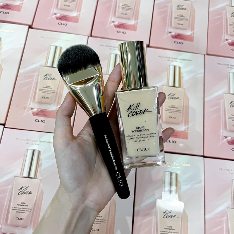 Kem Nền Clio Kill Cover Glow Foundation SPF50+ PA++++ 38g+CỌ