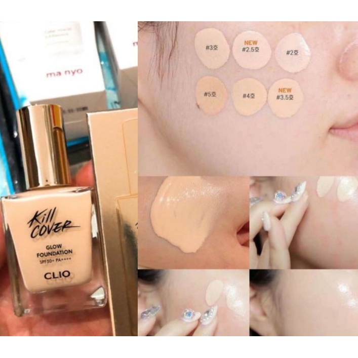 CLIO_Kem Nền Kill Cover Glow Foundation 2-BP 38g