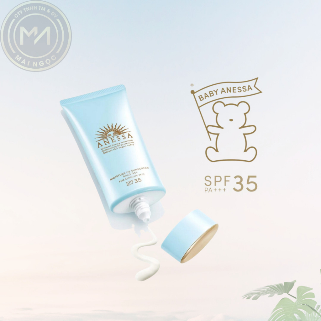 Gel chống nắng dịu nhẹ cho da nhạy cảm và trẻ em Anessa Moisture