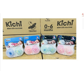 Ti giả Kichi Ultra Air chỉnh nha, thông khí, đầu dẹt siêu mềm cho bé 