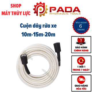 Cuộn dây rửa xe 10m-15m-20m cho máy rửa xe gia đình - Tặng kèm khớp nối dài dây rửa xe