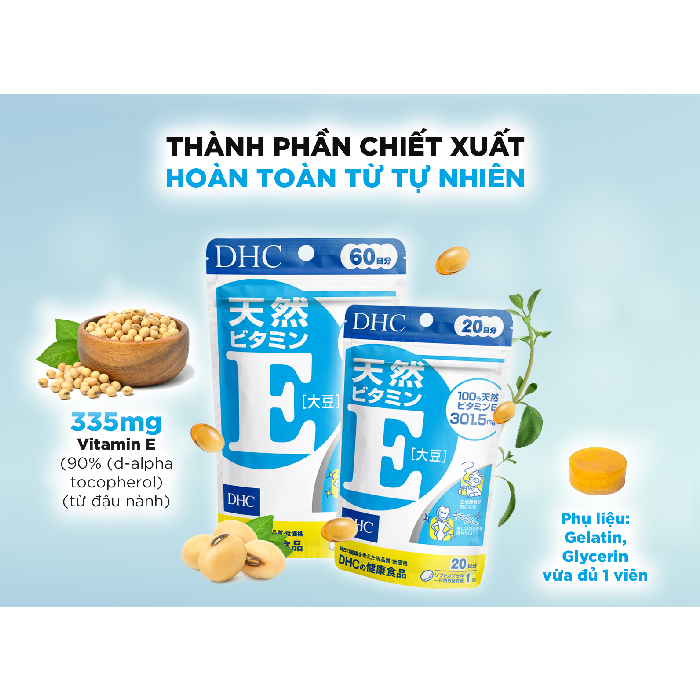 Viên Uống DHC Bổ Sung Vitamin E Natural Vitamin E Soybean