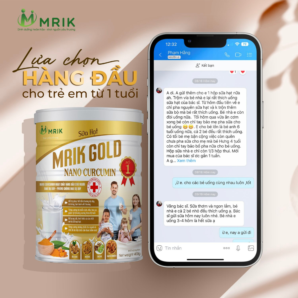 Sữa hạt MRIK GOLD TL 900 gram