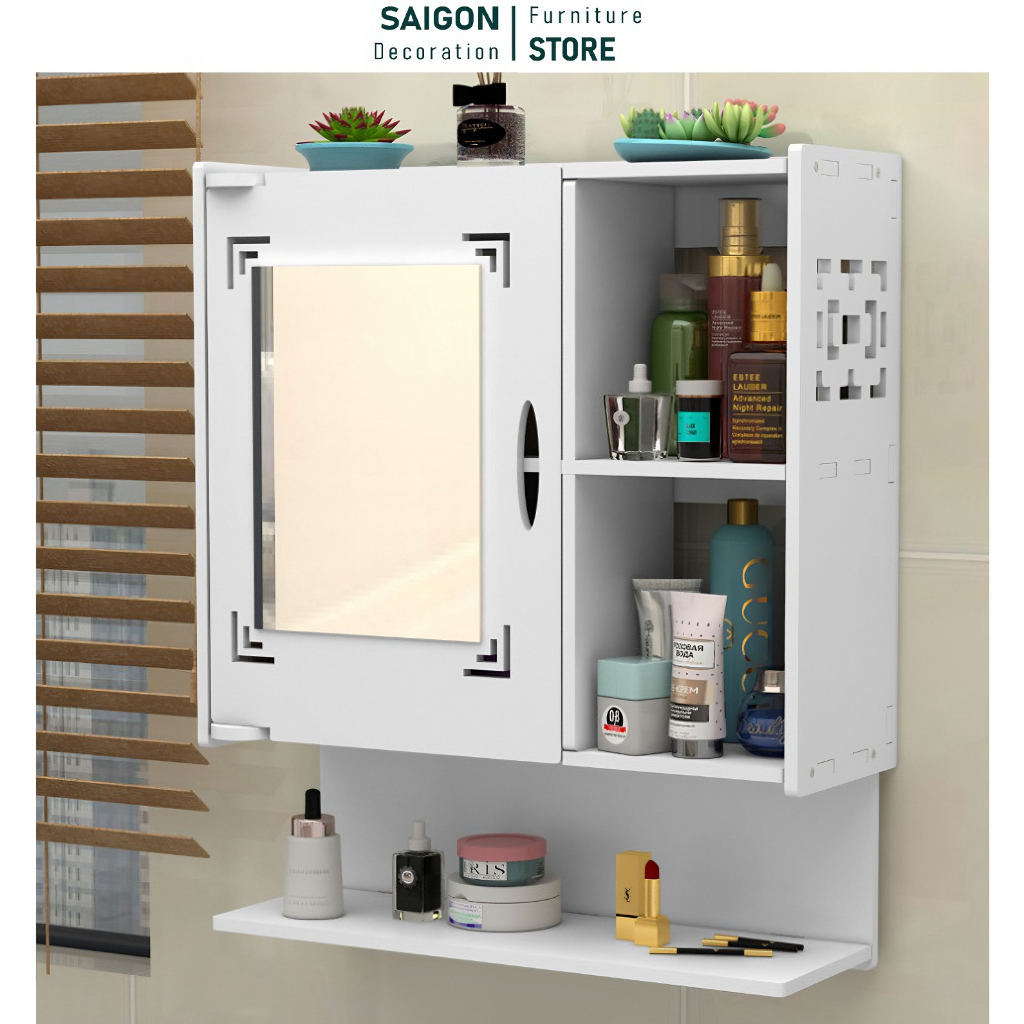 Tủ gương kèm kệ treo tường nhà tắm chống thấm nước - SIG412 SIG413