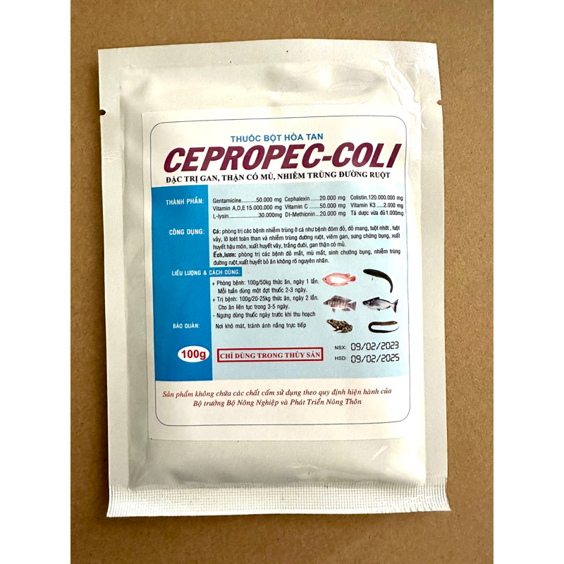 CEPROPEC-COLI chuyên dùng cho cá, ếch, lươn