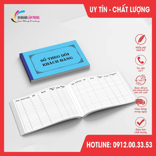 Sổ theo dõi khách hàng spa, sổ theo dõi dich vụ spa A5