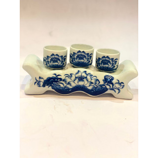 Chén thờ - Bộ kỷ 3 chén - 5 chén thờ hoa sen
