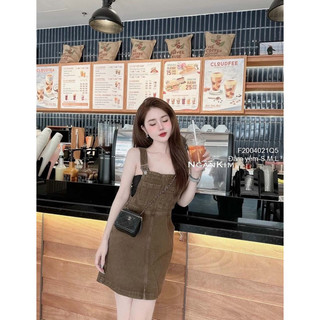 Đầm yếm jean 2 túi trước