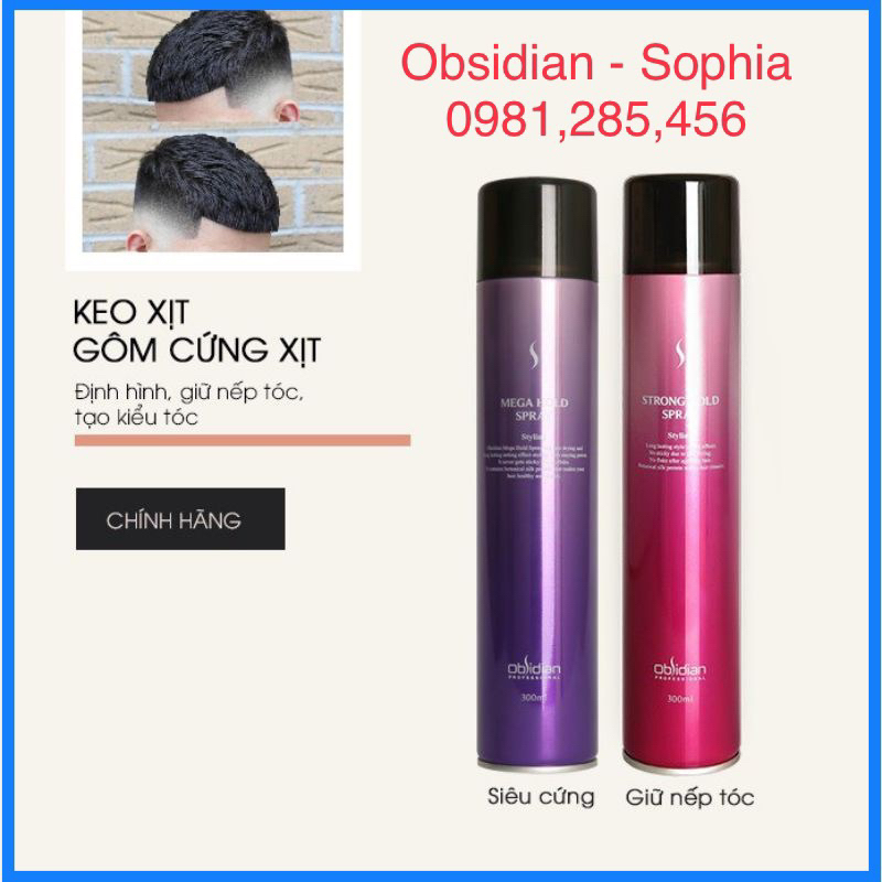 Gôm (keo) xịt tóc tạo kiểu obsidian ( Hàn Quốc )