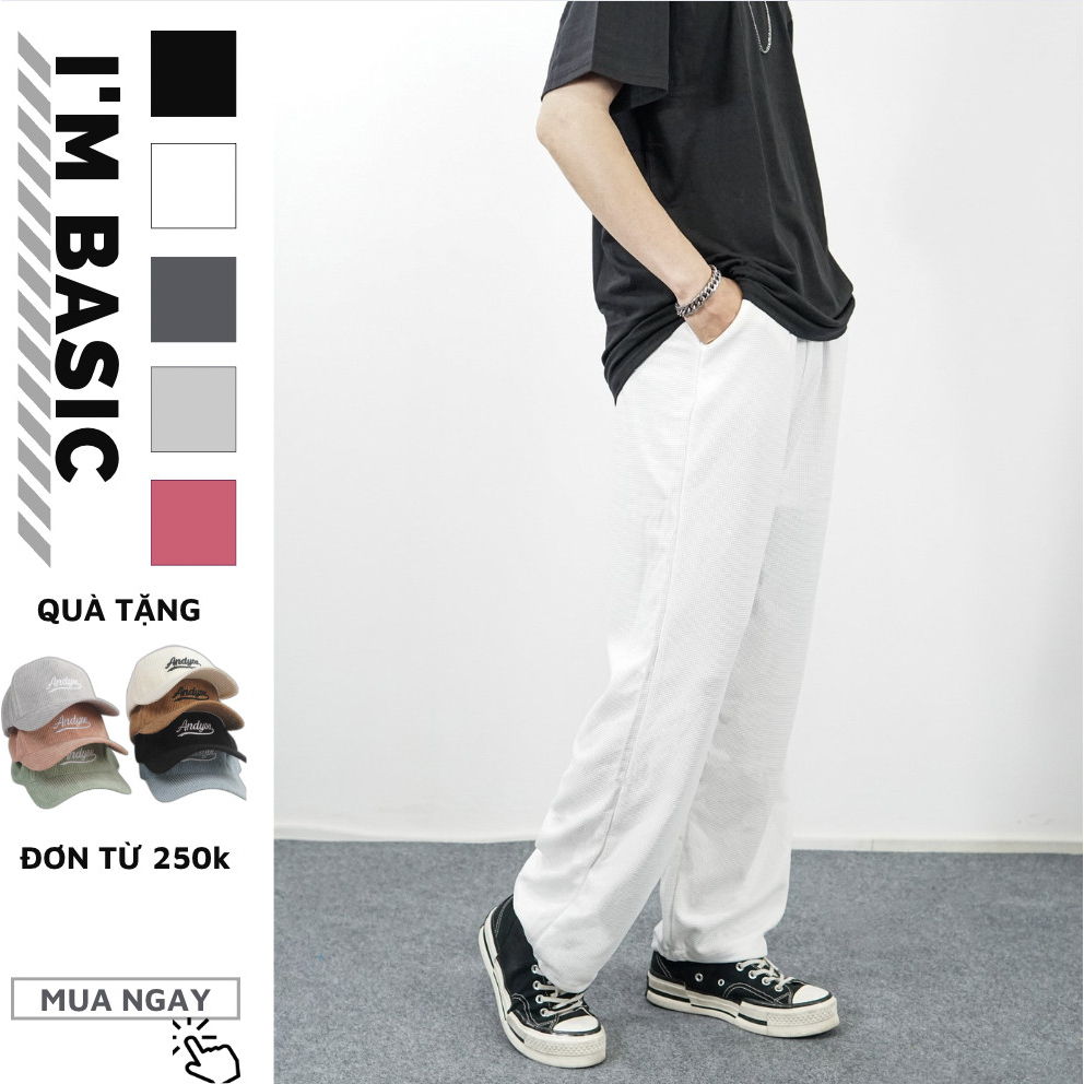Quần jogger dây rút ống quần sweatpants chất tổ ong mặc hai kiểu quần ulzzang QJG03