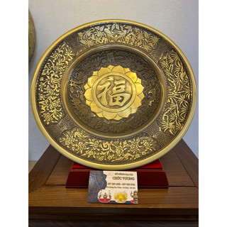 Mâm bồng mâm ngũ quả bằng đồng 37cm nặng 3kg